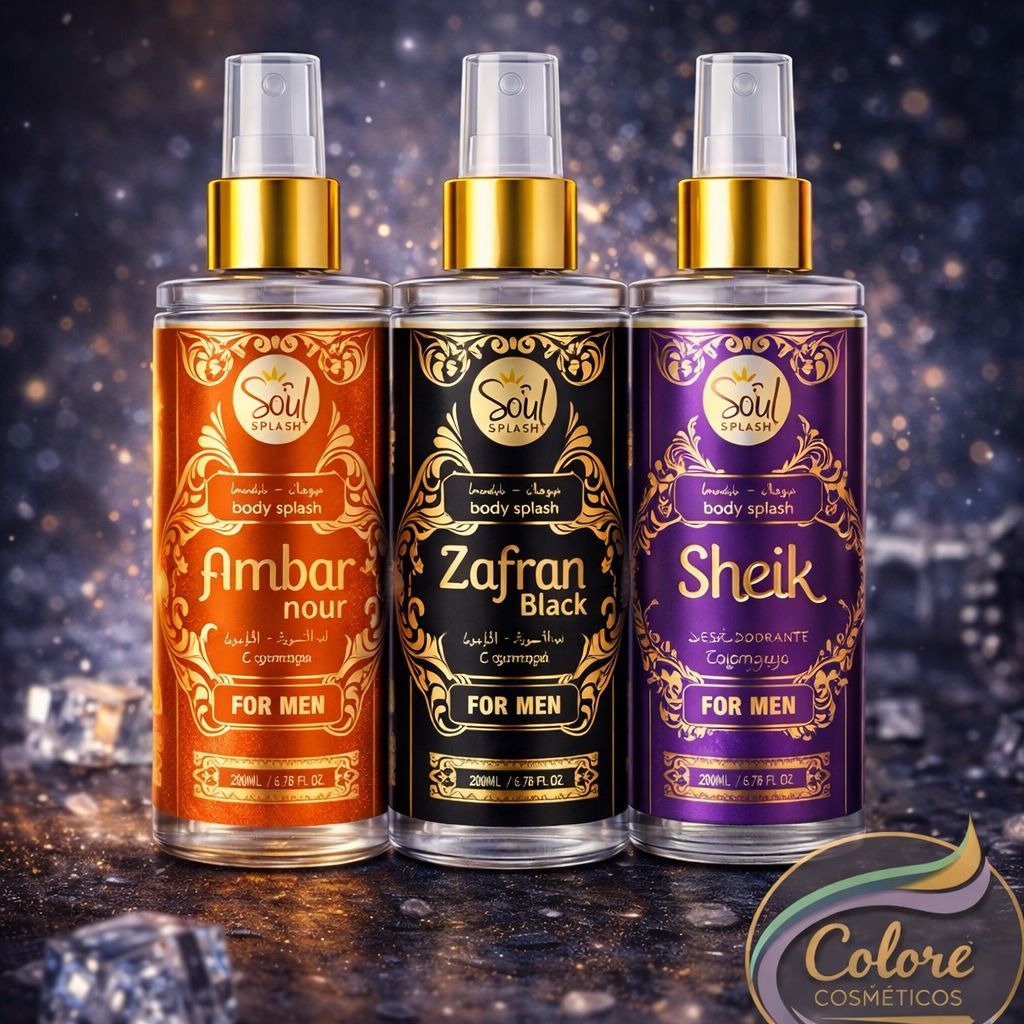 Body Splash Masculino 200ml Âmbar Sheik Zafran Soul Perfume Corporal Desodorante em Oferta na Shopee