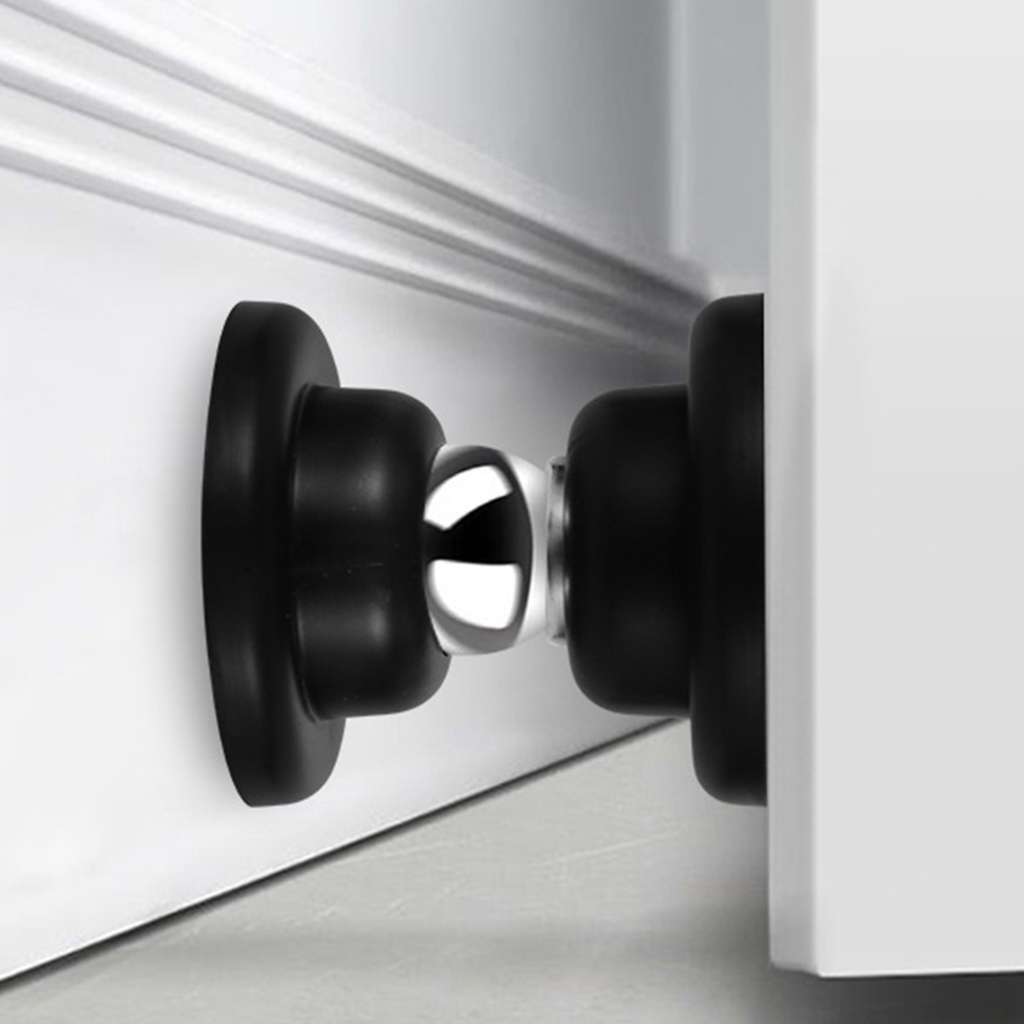 Prendedor Batetor Trava Fixador Porta Imã Magnético Adesivo Inox Preto