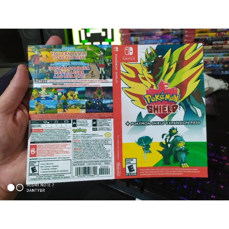 Pokémon Shield + Expansion Pass - Encarte Repro