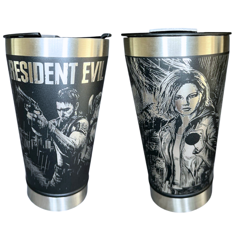Copo Resident Evil Térmico Inox 473ml Com Tampa E Abridor