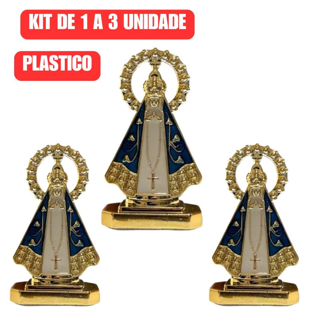 Kit 1 a 3 Santinha Nossa Senhora Aparecida Painel Para Carro Caminhao Mesa Dupla Face Plastico em Oferta na Shopee