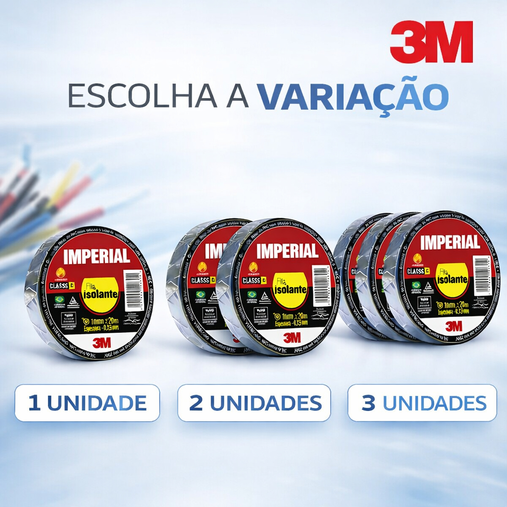 Fita Isolante Antichama Imperial 3M 20 Metros em Oferta na Shopee