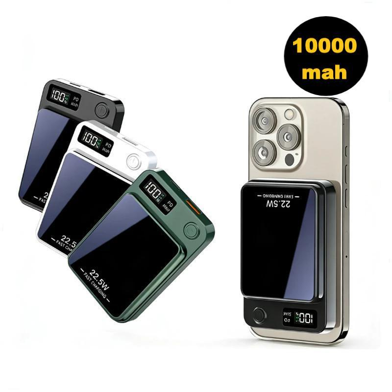 2 EM 1 Carregador Portátil 10000mAh 22.5W Super carregamento rápido Para Iphone Indução Magsafe Powerbank
