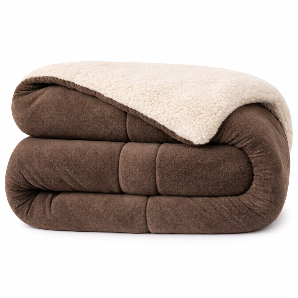 Edredom Sherpa Cobertor E Coberdrom Casal Queen Grosso Cores