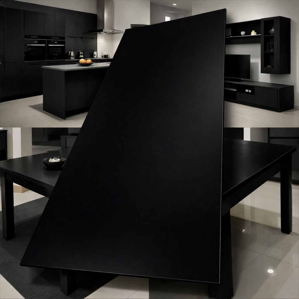Revestimento Formica Preto L121 Tx Para moveis 3m x 60cm Acabamento Moveis