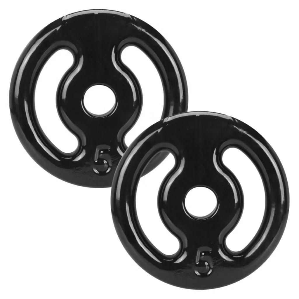 Par Anilhas Emborrachadas 5Kg (2x5 Kg) Academia Musculação e Treinos em casa