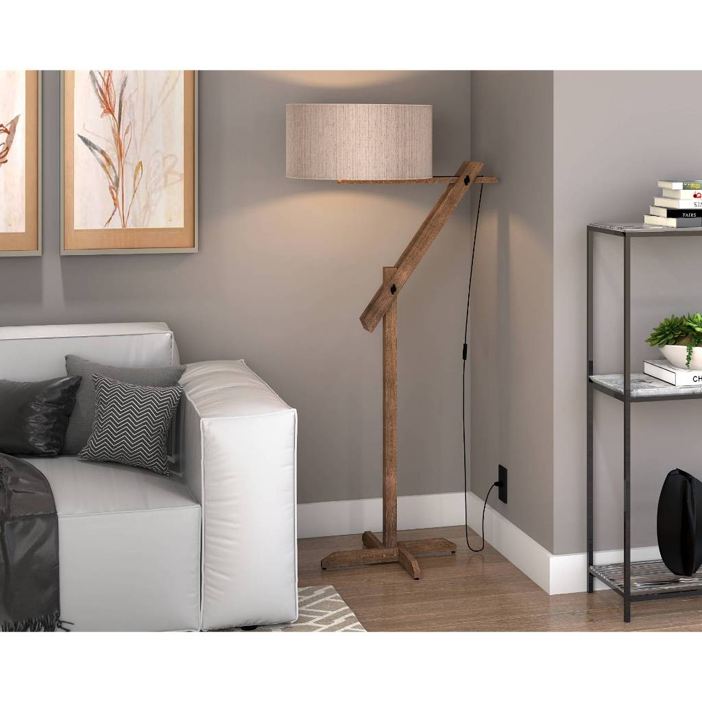 Luminária Abajur Piso Luxo Moderna Decorativa Iluminação Ambiente Aconchegante Bocal E27 Bivolt Casa Estúdio Escritório
