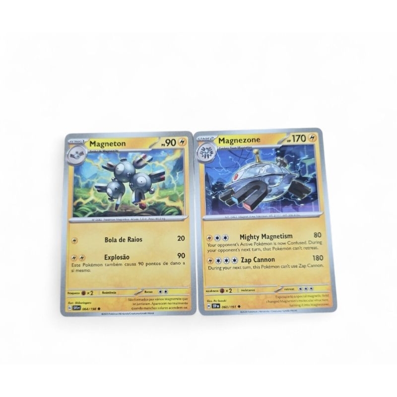 Cartas Pokémon - Magneton + Magnezone - Evolução Original TCG