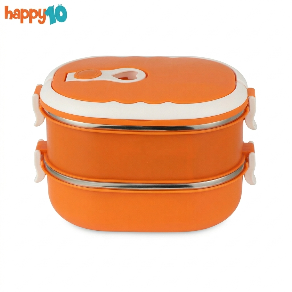 Marmita Lancheira Térmica Hermética Interior Inox 2 Andares 1800ml Adulto Infantil