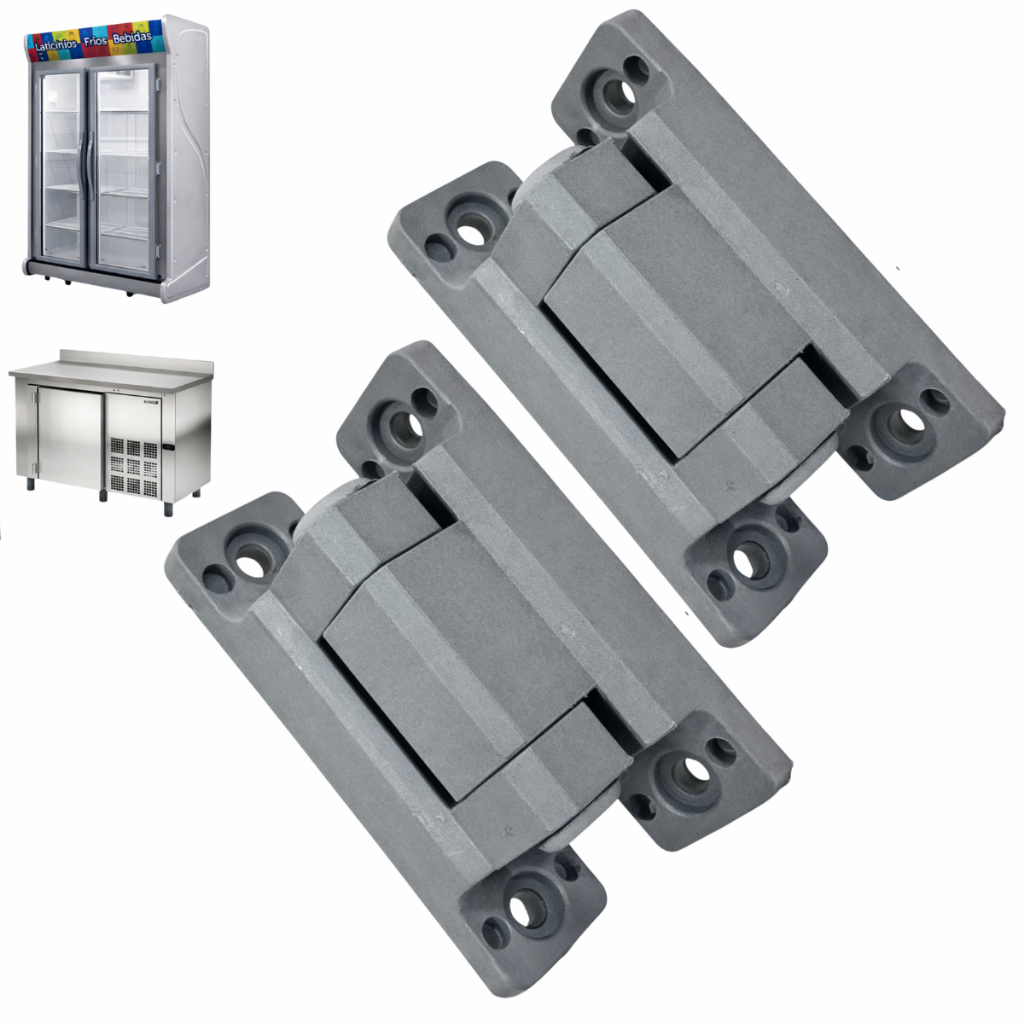 2x Dobradiça Sem Mola 70mm Para Porta Balcão Frilux Gelopar Cinza