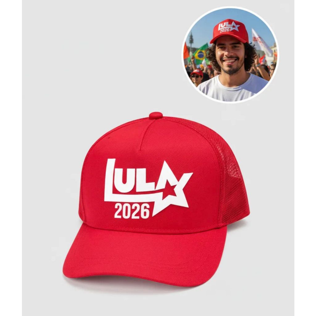 Boné Masculino Feminino Vermelho LU 2026 Estampado Premium Aba Curva em Oferta na Shopee