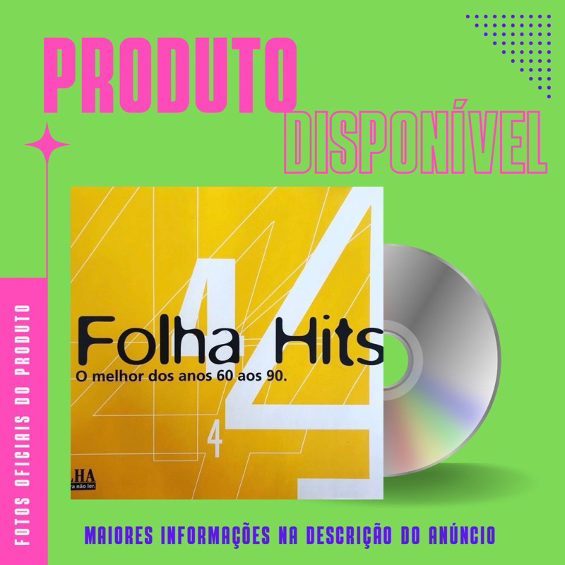 CD FOLHA HITS - O MELHOR DOS ANOS ANOS 60 aos 90 (Elvis Presley, Little Richard, John Denver, Eagles, Patti Lewis *