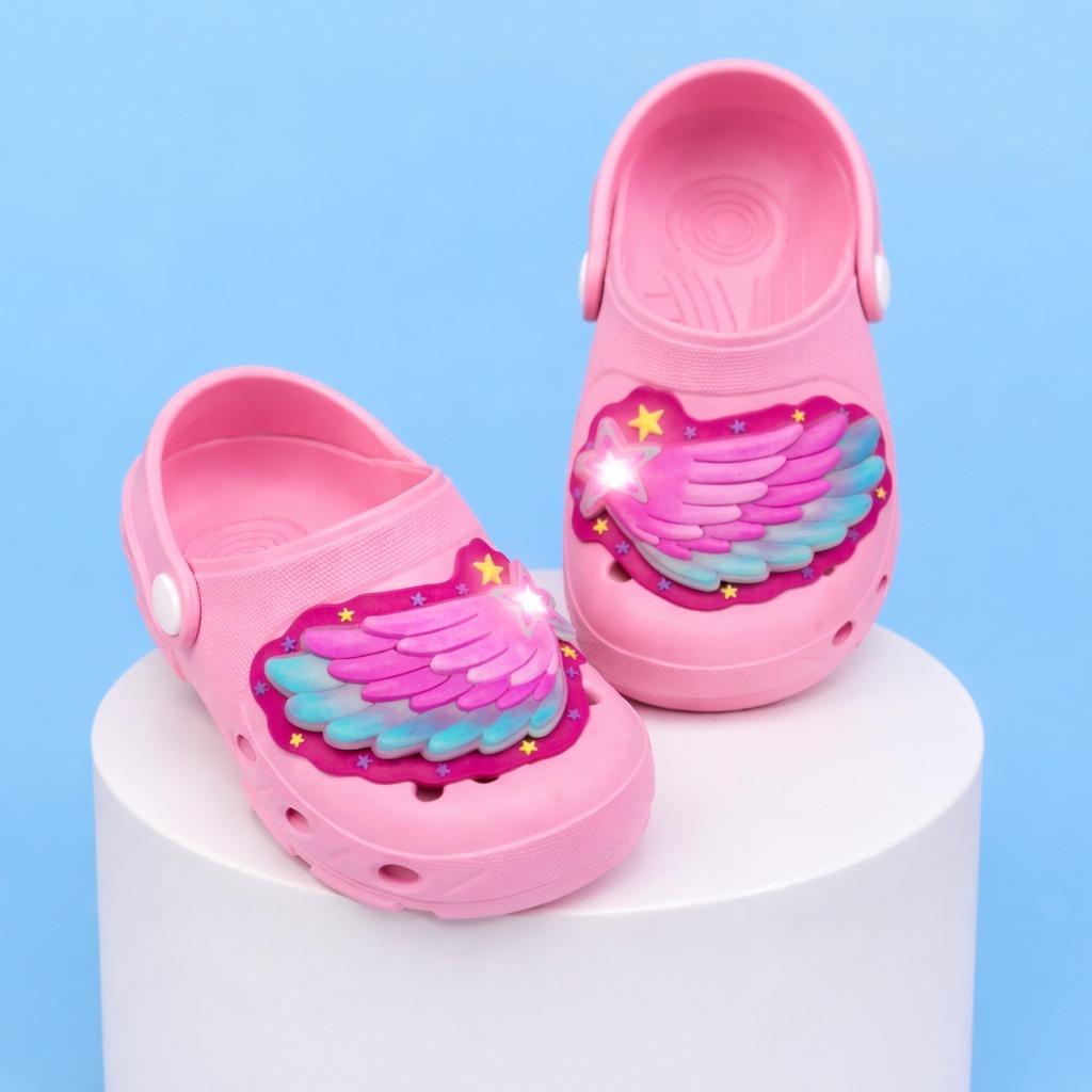 Sandália Led Infantil Para Meninas Asa Led Divertida Novidade