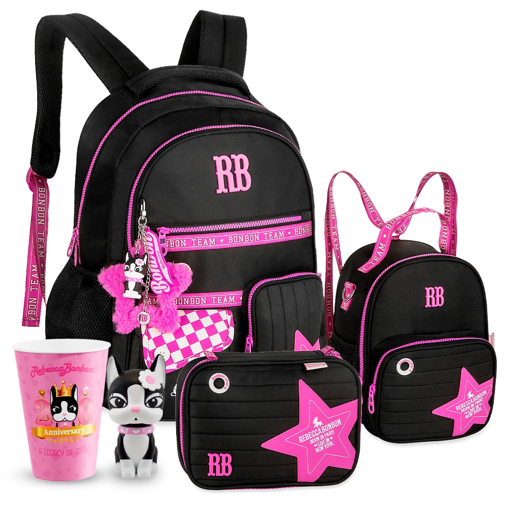 Kit Mochila Rebecca Bonbon Lancheira Térmica Estojo Box Escolar Nova Coleção Exclusiva Juvenil em Oferta na Shopee