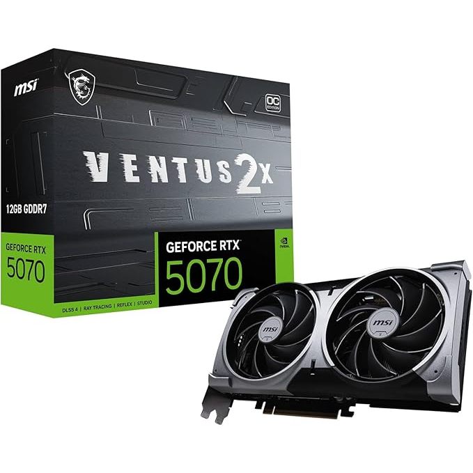 Placa de video MSI GeForce RTX 5070 12G Ventus 2X OC