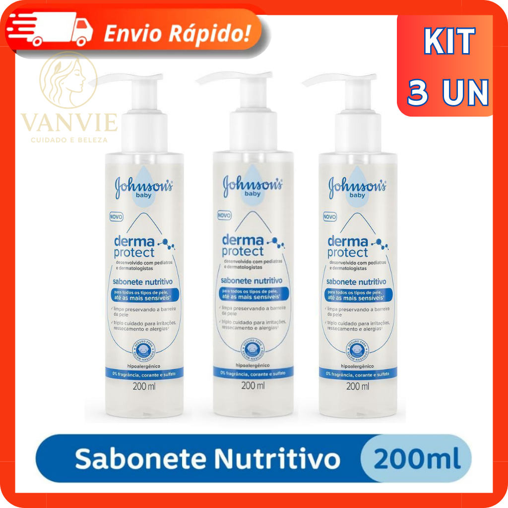 Sabonete Nutritivo Derma Protect Johnson's Baby 200ml