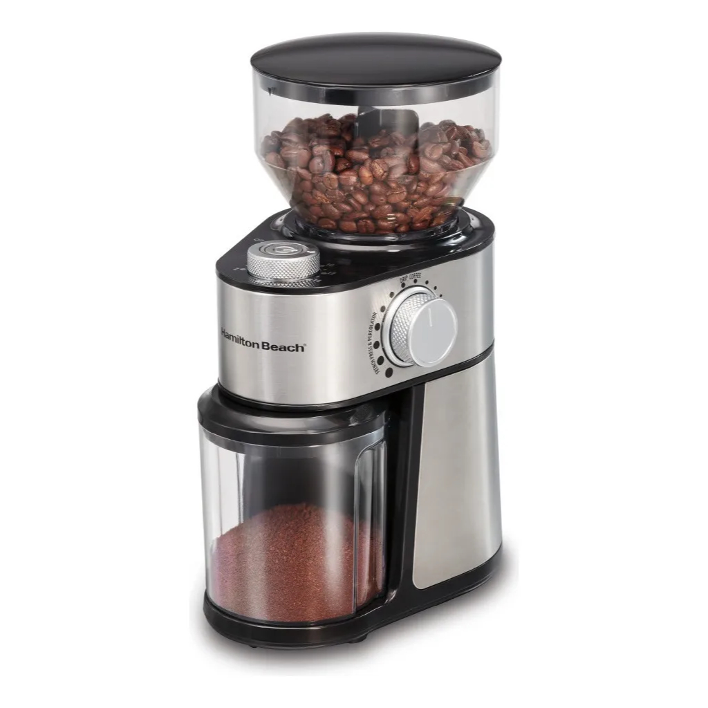 Moedor De Café Grande Hamilton Beach Inox 18 Configurações De Moagem Grossa a Extrafina Quantidades Ajustáveis em Oferta na Shopee