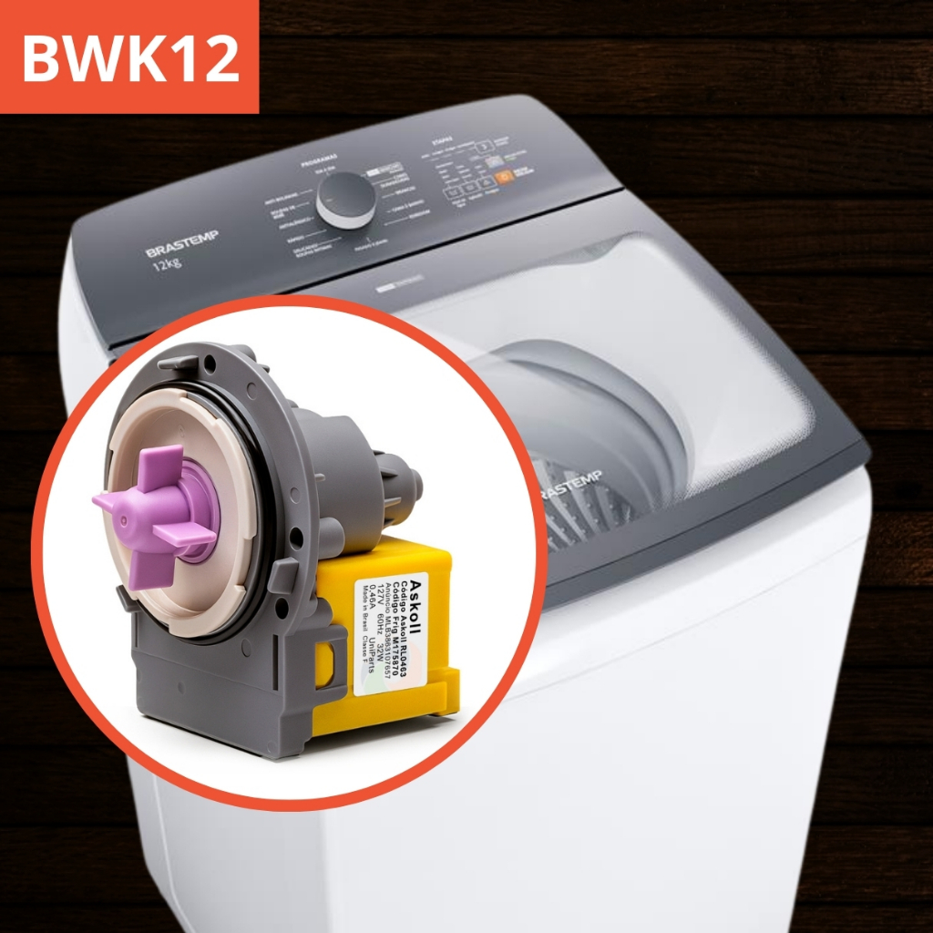 Eletrobomba Askoll 127/220v Lavadora Brastemp Bwk12 12Kg - Drenagem de Água