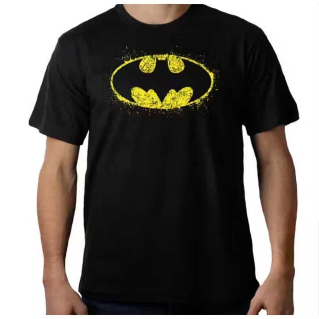 Camiseta Batman Robin Logo Clássico Heróis DC Camisa Personagens 100% Algodão Envio Rápido