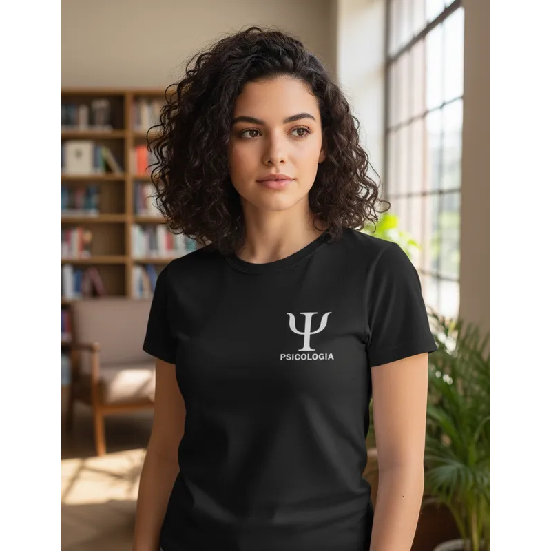 Camiseta Feminina Psicologia Pequeno Blusa Psicóloga Curso Estudante Camiseta ou Baby Look