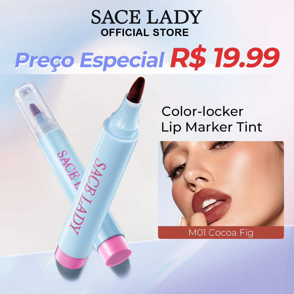 Caneta Tintura Labial SACE LADY Aplicador de Precisão para Cor Longa Duração em Oferta na Shopee