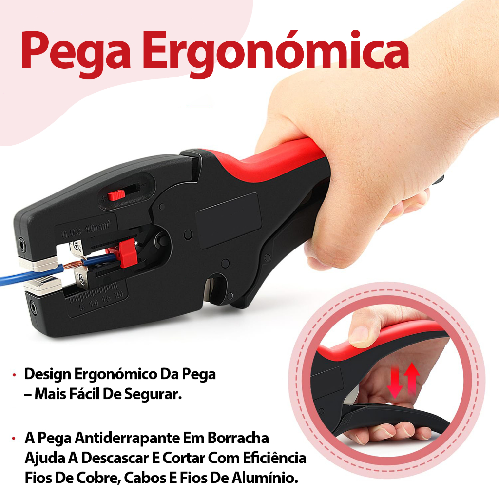 Alicate Descascador E Cortador De Fios 2 Em 1, Cortador De Fios De 0,03 A 10 Mm², Ferramenta Profissional Para Reparos