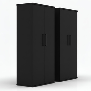 Kit Com 2 Armários Multiuso Lua 2 Portas 4 Prateleiras, Lavanderia , Escritório, Quarto - LH Móveis em Oferta na Shopee