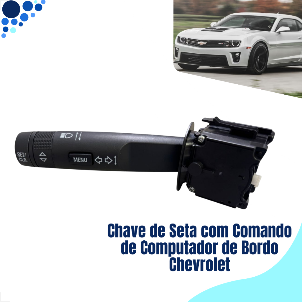 Chave de Seta com Computador de Bordo Chevrolet S10 Camaro Sonic Tracker 20962250 96990567 YHL