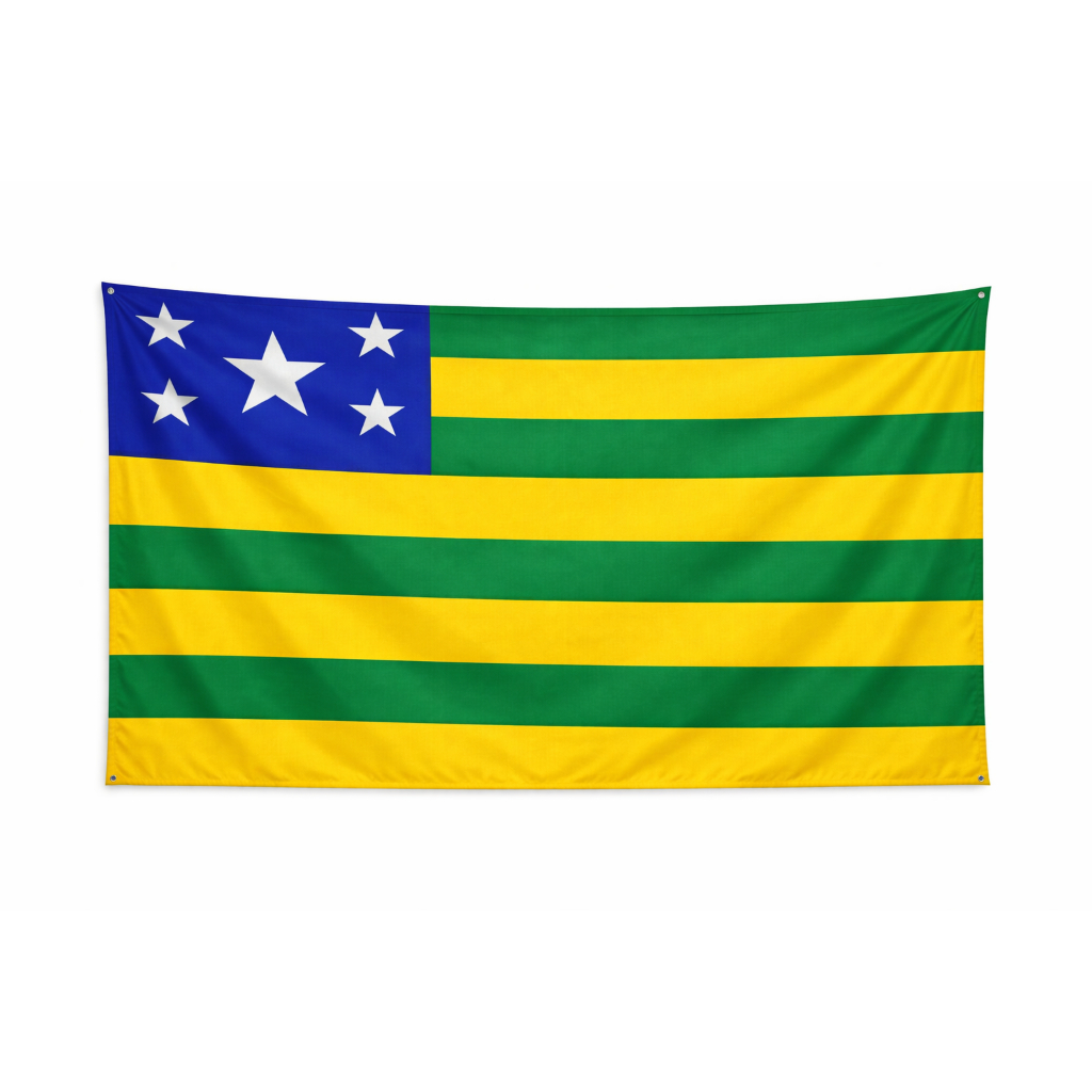 Bandeira Do Goias Grande 1,50x90 Tecido Oxford Resistente Goiás