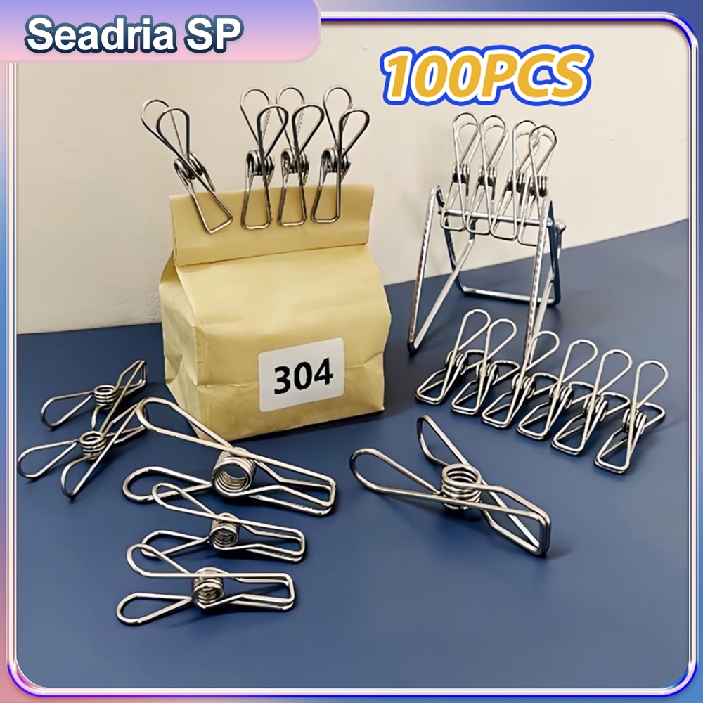 100pcs Prendedor de Roupa 100% Inox Pregador Roupa Foto Varal