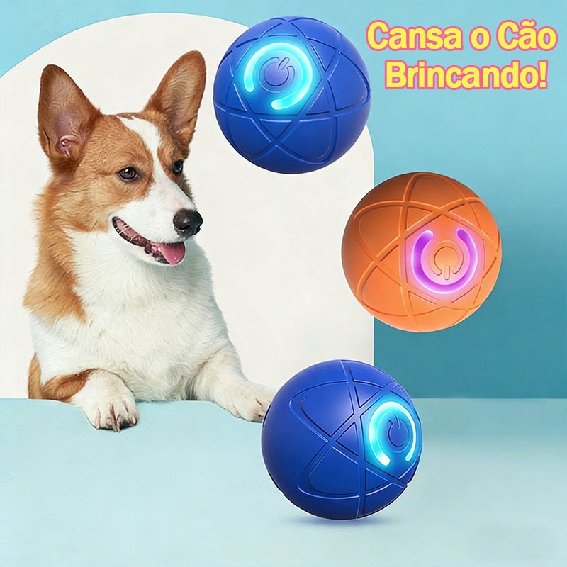 Bolinha Eletrônica Automática para Cachorro | Brinquedo Ativo Recarregável USB | Movimento Aleatório em Oferta na Shopee