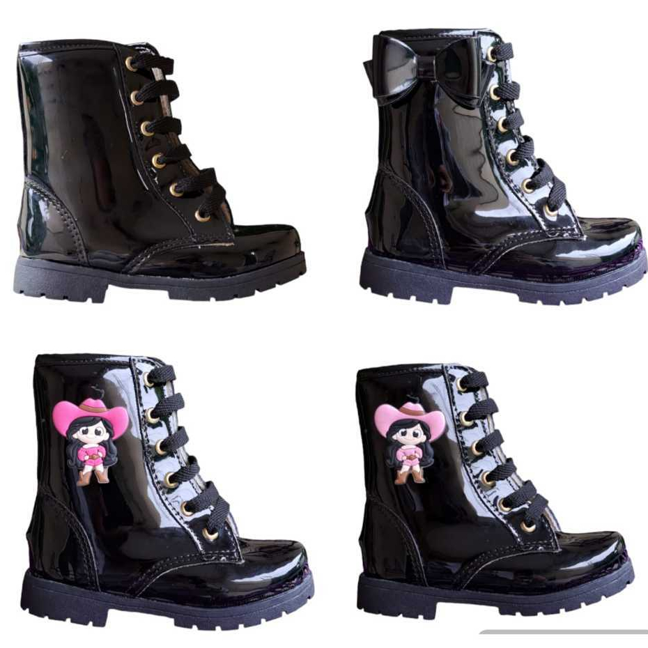 Bota Infantil feminina estilo Blogueirinha com ou sem enfeite
