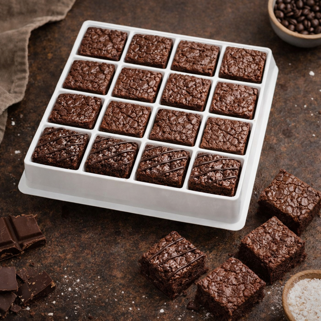 Cortador de Brownie Bolo Massa Profissional 16 Cortes Molde Forma Sobremesas Fácil e Rápido Prática. em Oferta na Shopee