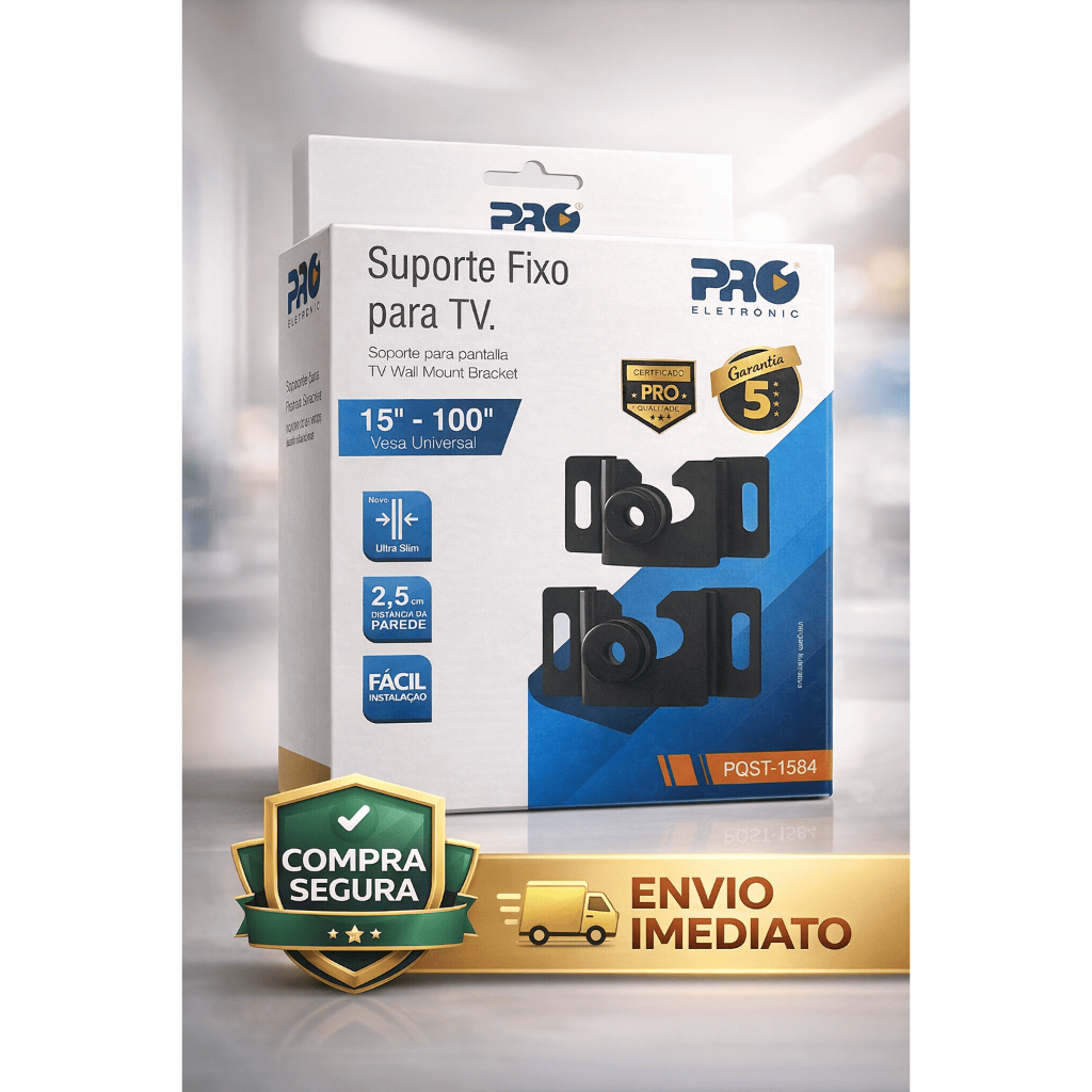 SUPORTE PARA TV UNIVERSAL FIXO SMART LED LCD 4K PAREDE PAINEL 32 40 42 50 55 60 75 82 100 POLEGADAS