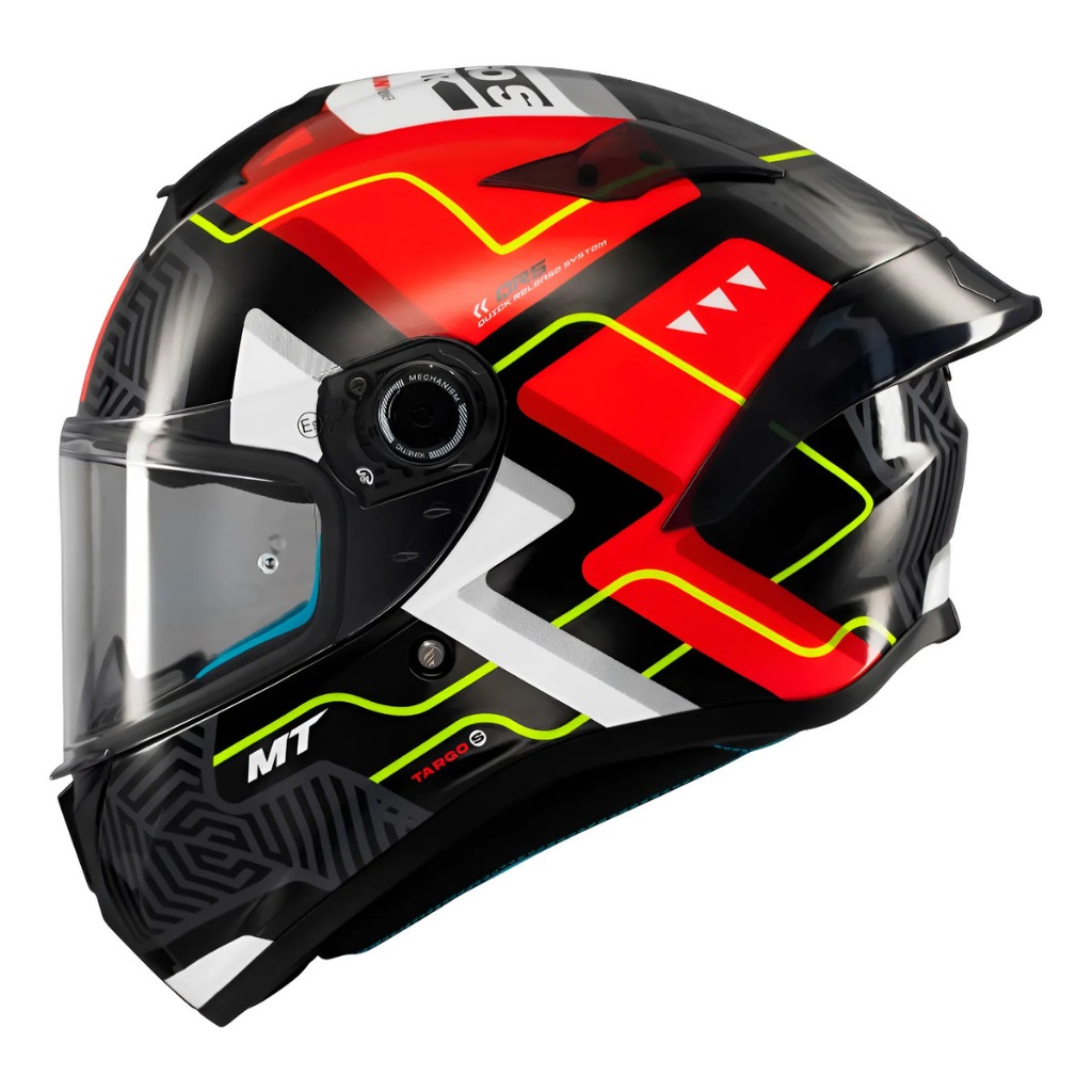 Capacete MT Targo S Brick C5 Vermelho Gloss