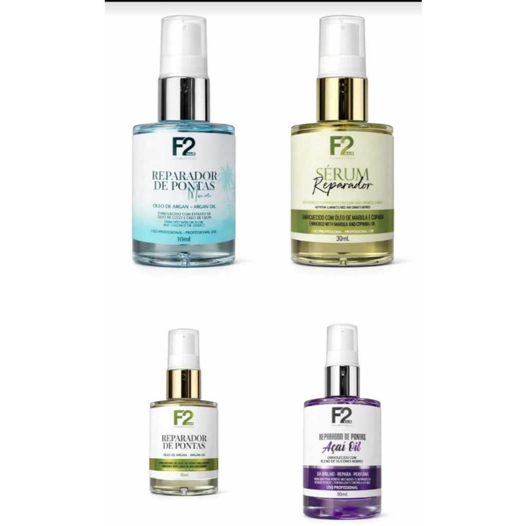 Reparador de Pontas F2 Hair | Sela Pontas Duplas, Hidrata e Dá Brilho | Miami, Argan, Açaí e  Sérum em Oferta na Shopee