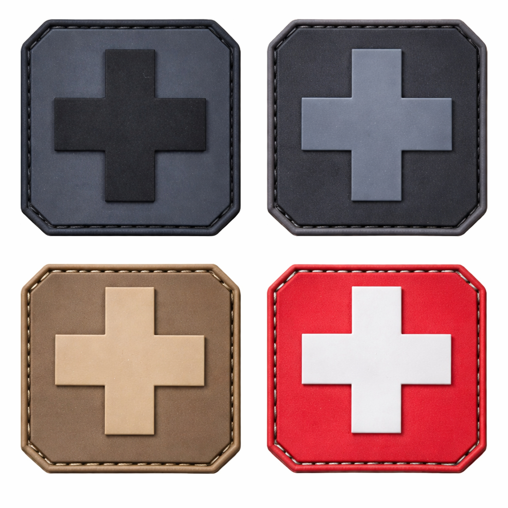 Patch Emborrachado Primeiros Socorros Médico - Airsoft Paintball Socorrista Enfermeiro - 5cm x 5cm