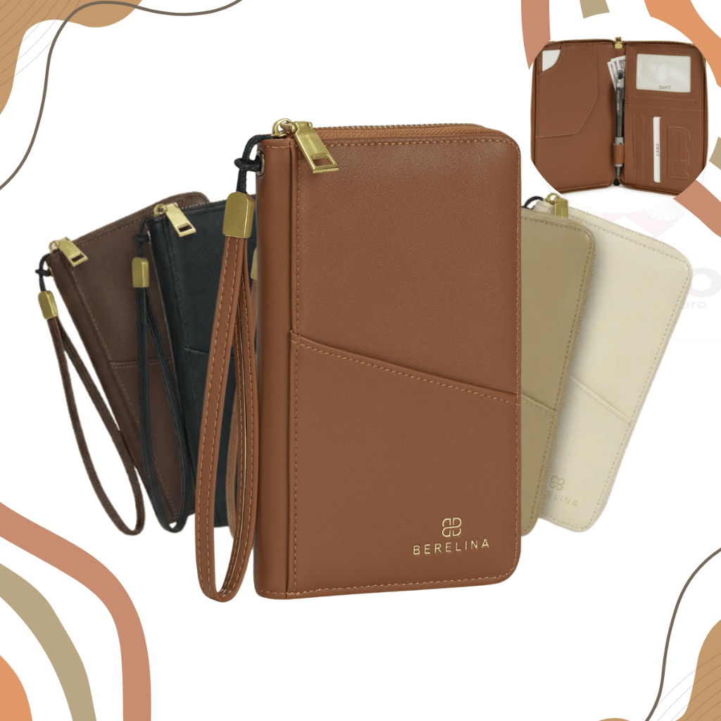 Carteira Para Passaporte Porta Cartões Documentos Feminina Couro Sintético Luxo em Oferta na Shopee
