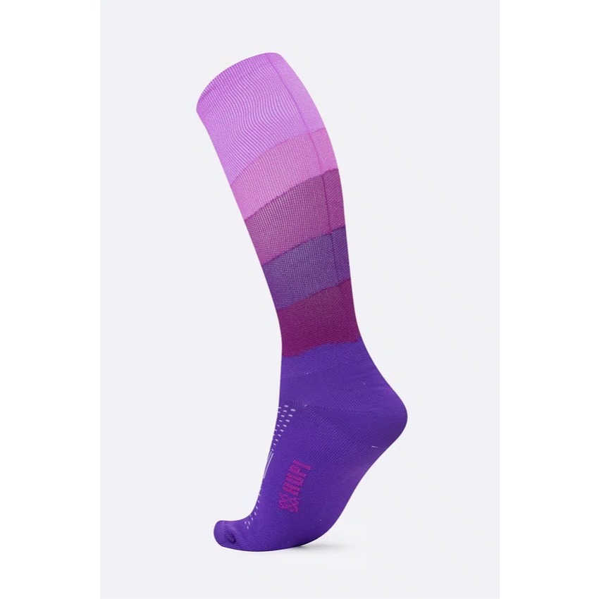 Meia HUPI Cano Longo 30cm Colors Roxo, Tamanho 36-42 Ideal para Corrida e Ciclismo