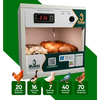 NOVIDADE - Chocadeira Elétrica 20 Ovos de Galinha ou até 60 Ovos de Codorna + APP Bônus em Oferta na Shopee