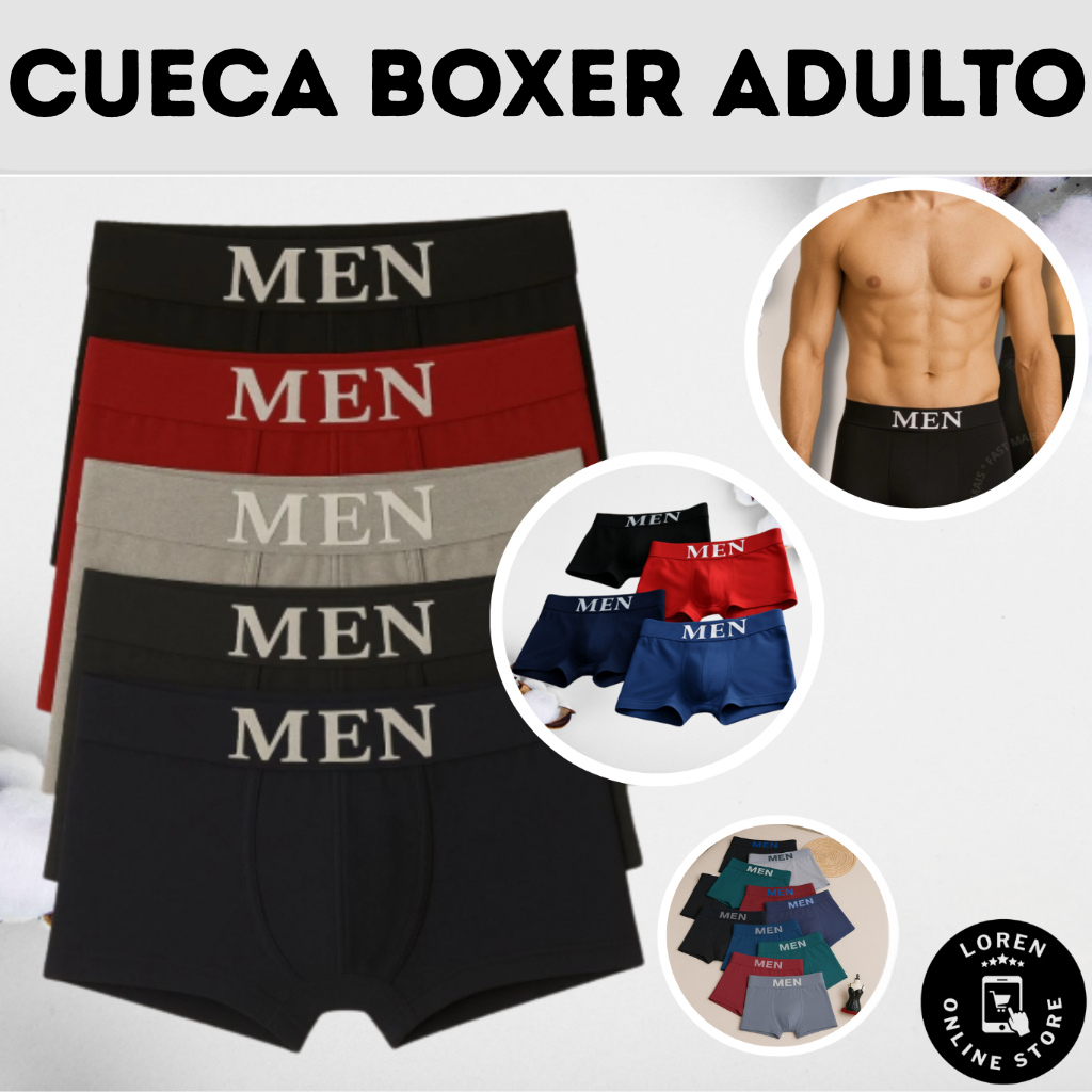 Kit 10 ou 04 Cuecas Boxers Masculina Adulto de Microfibra
