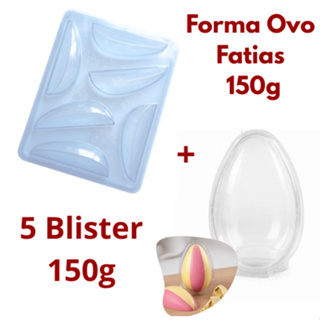 Kit Forma Ovo 6 Fatias BWB Cod 10643 + 5 Blister 150g Cod 14110 Ovo Fatiado Páscoa - Chocolate -ENVIO RÁPIDO em Oferta na Shopee