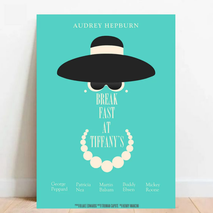 Quadro Placa Decorativa Audrey Hepburn Vintage Atriz Cantora 01