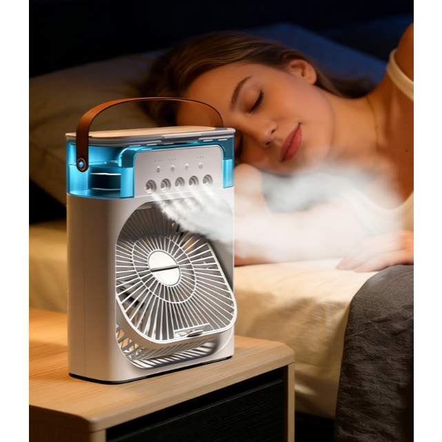 NOVO! Climatizador Portátil Completo: Ar Condicionado + Ventilador + Umidificador + Luz LED | Perfeito para Ambientes