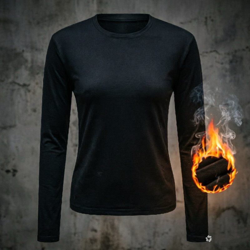 Blusa Térmica Feminina  Forrada Quente Manga Longa