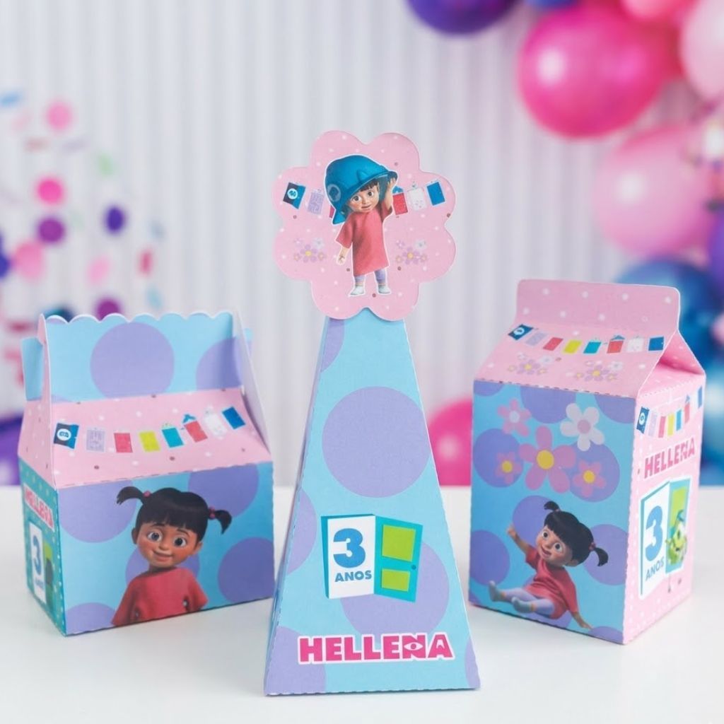 Kit Personalizados Boo Lembrancinha Aniversário Pegue e Monte Monstros SA em Oferta na Shopee