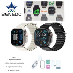 Smartwatch Microwear Ultra 5 49MM 2 pulseiras Series 11 GPS GPS CHATGPT Inteligente Original