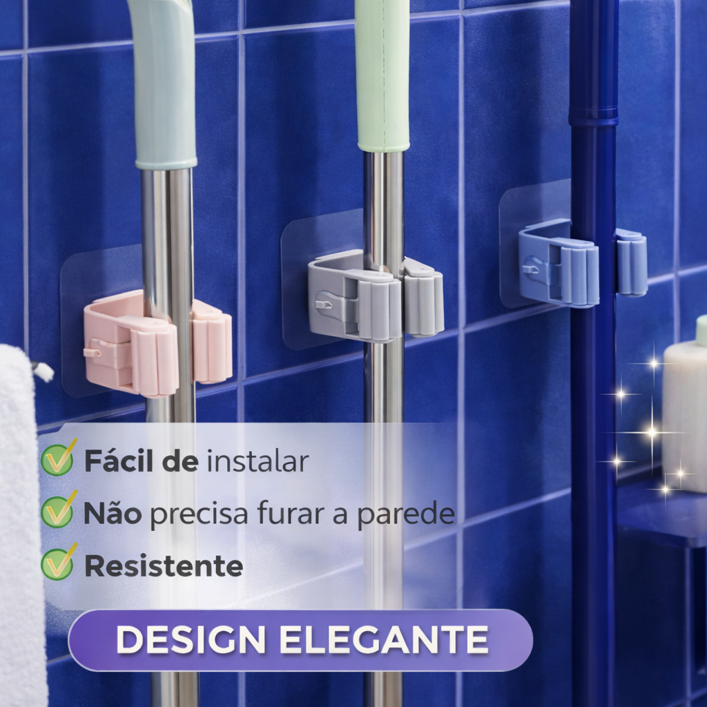 1 a 10 Suporte Vassoura Rodo Mop Organizador Parede Porta Vassoura Multiuso Gancho Lavanderia Cozinha Banheiro Limpeza em Oferta na Shopee