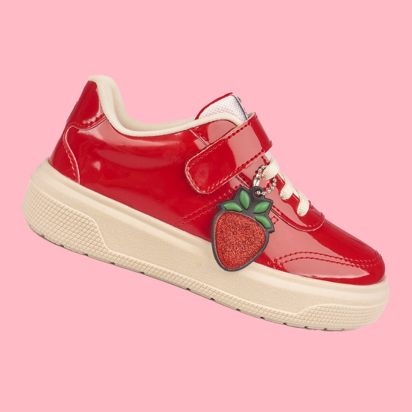 Tênis Infantil Morango do Amor Vermelho Pampili