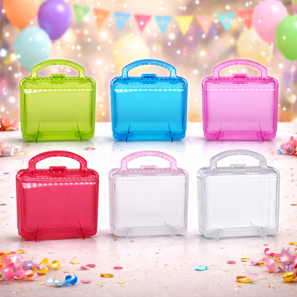 Kit 15 Maletinha Acrilica Lembrancinha Maleta para brinde de festa e aniversario
